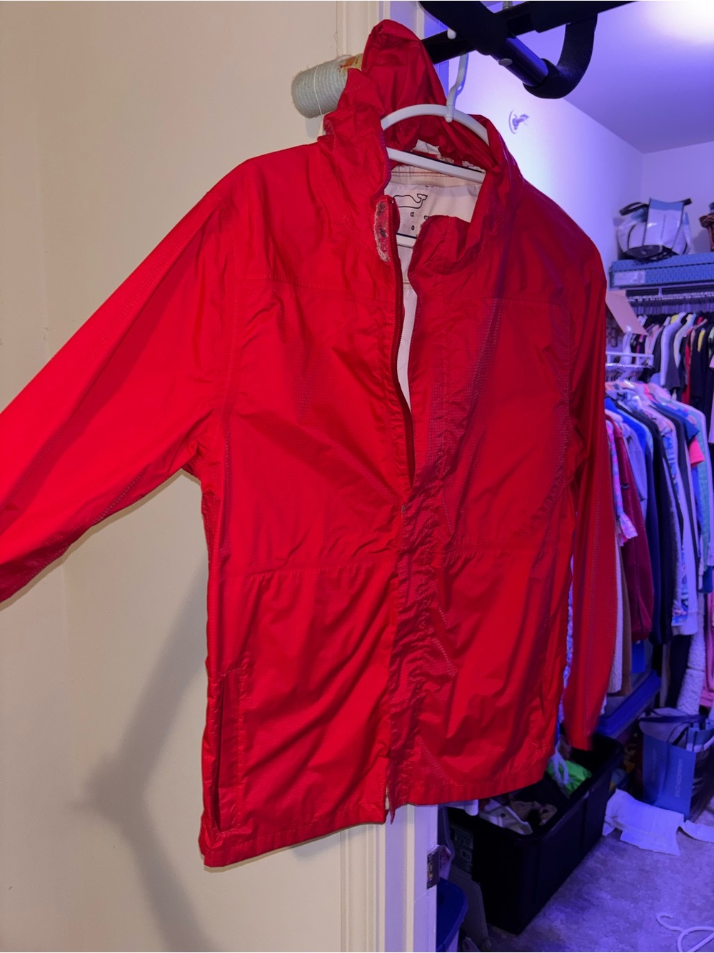 Vineyard Vines Kids Red Windbreaker Jacket